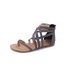 Women Sandals Plus Size 43 Gladiator Flat Sandals for Beach Casual Shoes Summer Fashion Solid Slides Ladies Zip Thong Roman Shoe