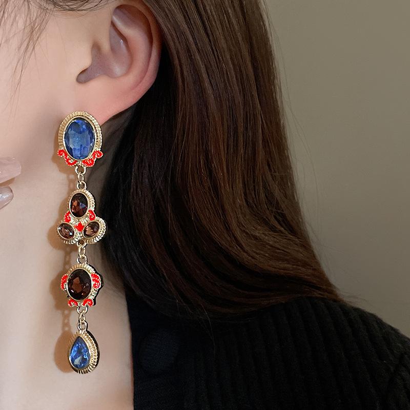 GemChic Женское ретро ожерелье с подвеской из жемчуга и кристаллов в виде ключицы, комплект из двух предметов, изысканные ювелирные изделия, подарок на день рождения, Рождество