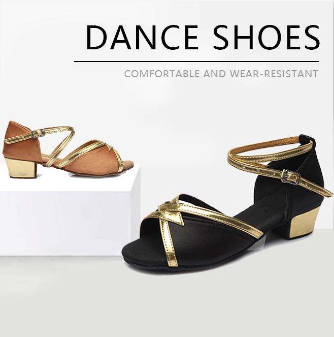 Женские туфли для танцев, на низком каблуке