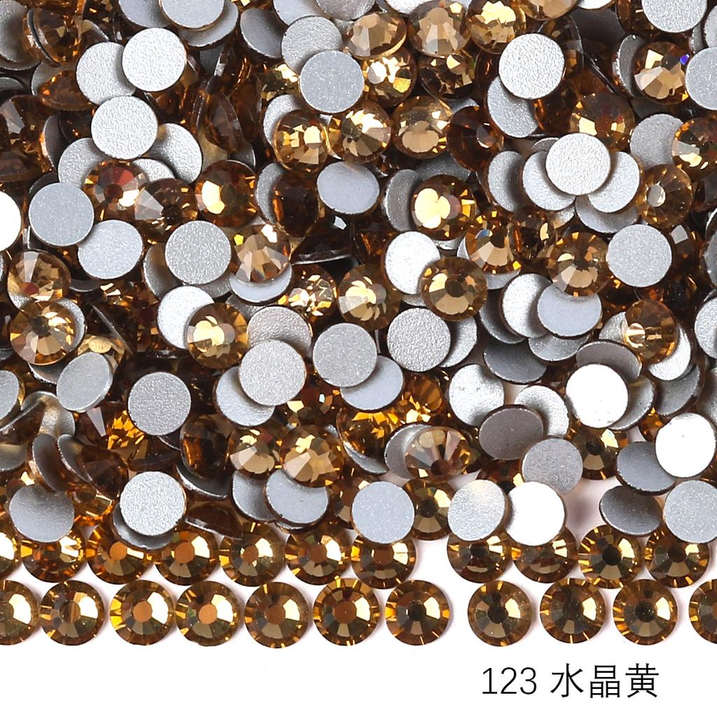 Круглый стеклянный страз DIY маникюр бриллиантовая ювелирка, наклейка-дрель для аксессуаров чехла мобильного телефона, хрустальное стекло плоское дно имитация бриллианта