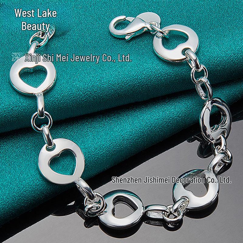 Браслет-шарм «Сердце из серебра» West Lake Beauty для женщин