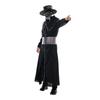 Men Plague Doctor Robe Costume Halloween Party Warlock Coat Steampunk Medieval Suits with Hat Mask