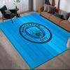 Man City2 Flannel Pattern Square Carpet,Area Rug,Carpet Rug for Living Room Bedroom Sofa Playroom Decor,Non-slip Floor Mat