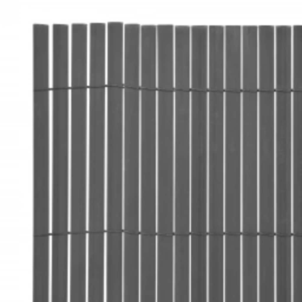 Double Sided Garden Fence 110 x 400 cm Gray