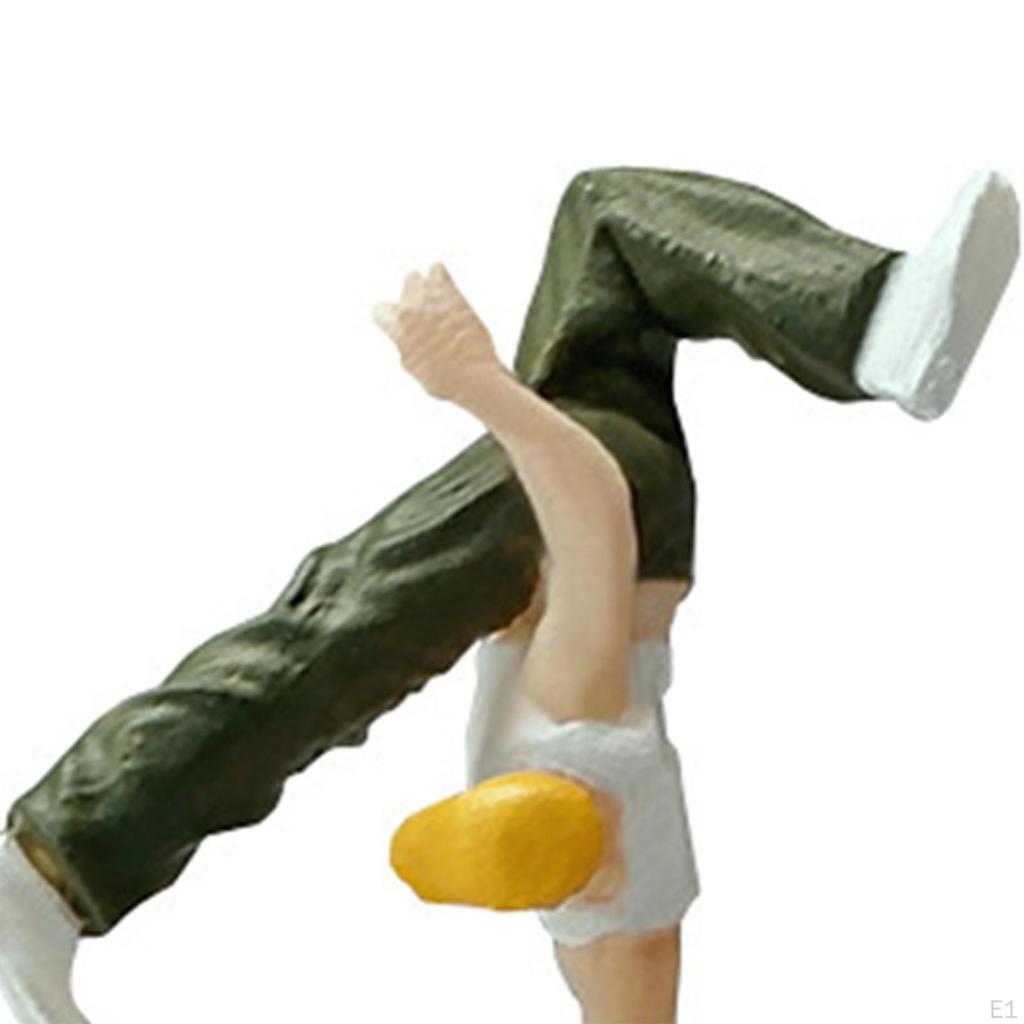 Фигурка 1/64, кукла из смолы, уличный танцор, крошечные люди, ручная роспись, для сказочного сада, песочного стола
