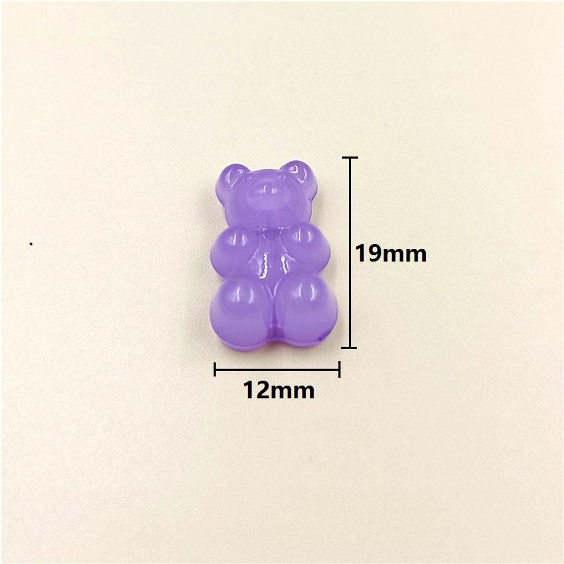 10 шт. 12*19 мм ночное свечение, конфеты, желе, вертикальное отверстие, медведь для DIY, браслет, ожерелье, шпилька, материал, аксессуары ручной работы, ювелирные аксессуары