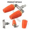 High Pressure Washer Rotating Dual Turbo Nozzle Spray Tip1/4" 4000PSI 4-6GPM