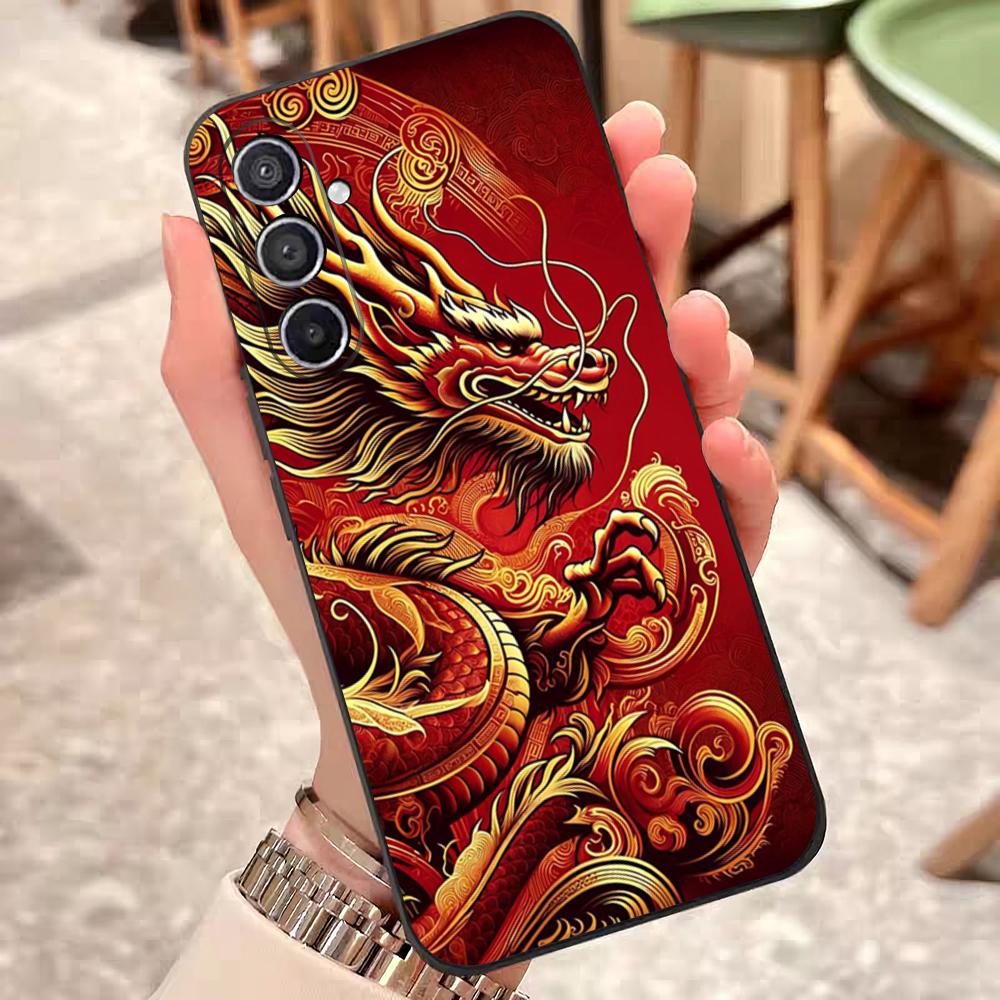 Потрясающий Чехол-Дракон для Телефона Samsung S25 Edge 24 23 22 21 20 Ultra Plus Fe Galaxy A54 53 34 25 16 Силиконовый Чехол