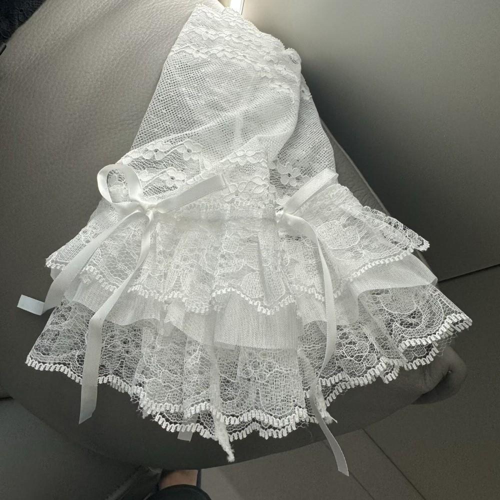 Ruffled Mesh Gloves Lace Cuff Lolita Gloves Birthday Party Fingerless Gloves Halloween