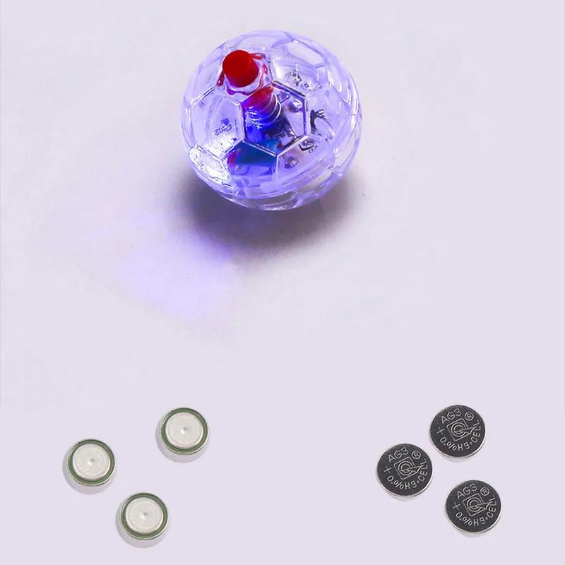 Glowing Ball Cat Toy Football Shape Bounce Ball Toys for Dog Cats Interactive Training Kitten Toys with LED Light Pet Supply