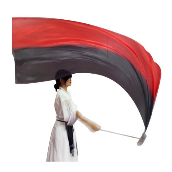 Пои для танца живота Вуаль из искусственного шелка Шар для пои Метательные шары Шарф Пои Лента Стример Разноцветная шелковистая лента