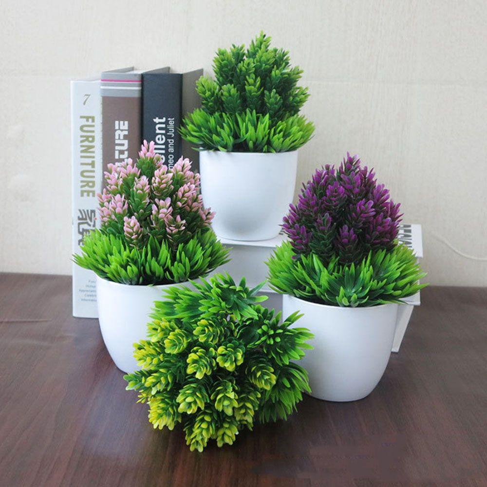 1 SET Wedding Christmas Home Decor Plastic Plant Simulation Bonsai Artificial Flower Fake Potted