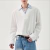 INCERUN Autumn Winter Men Patchwork Lapel Neck Long Sleeve Casual Texture Pullovers