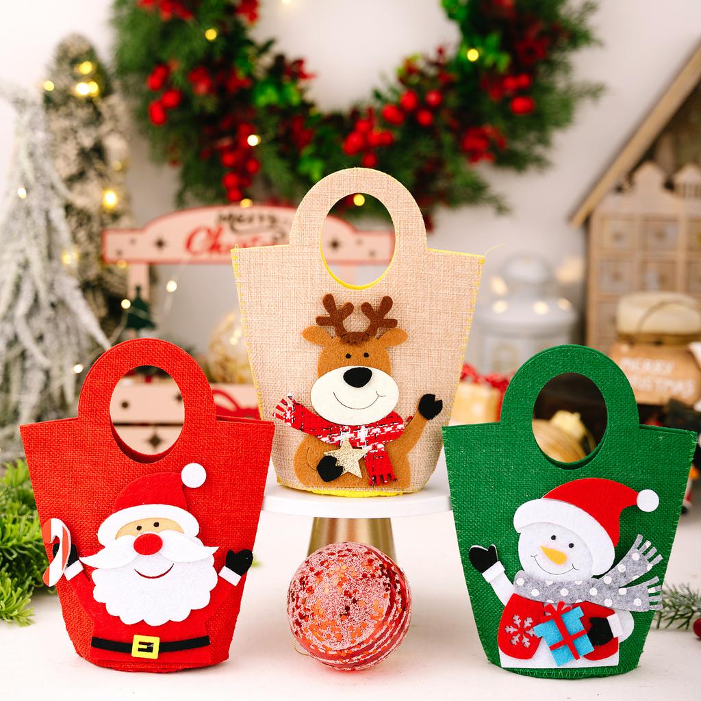 Christmas Decoration Cartoon Tote Bag Christmas Gift Bag Children's Candy Bag Gift Bag