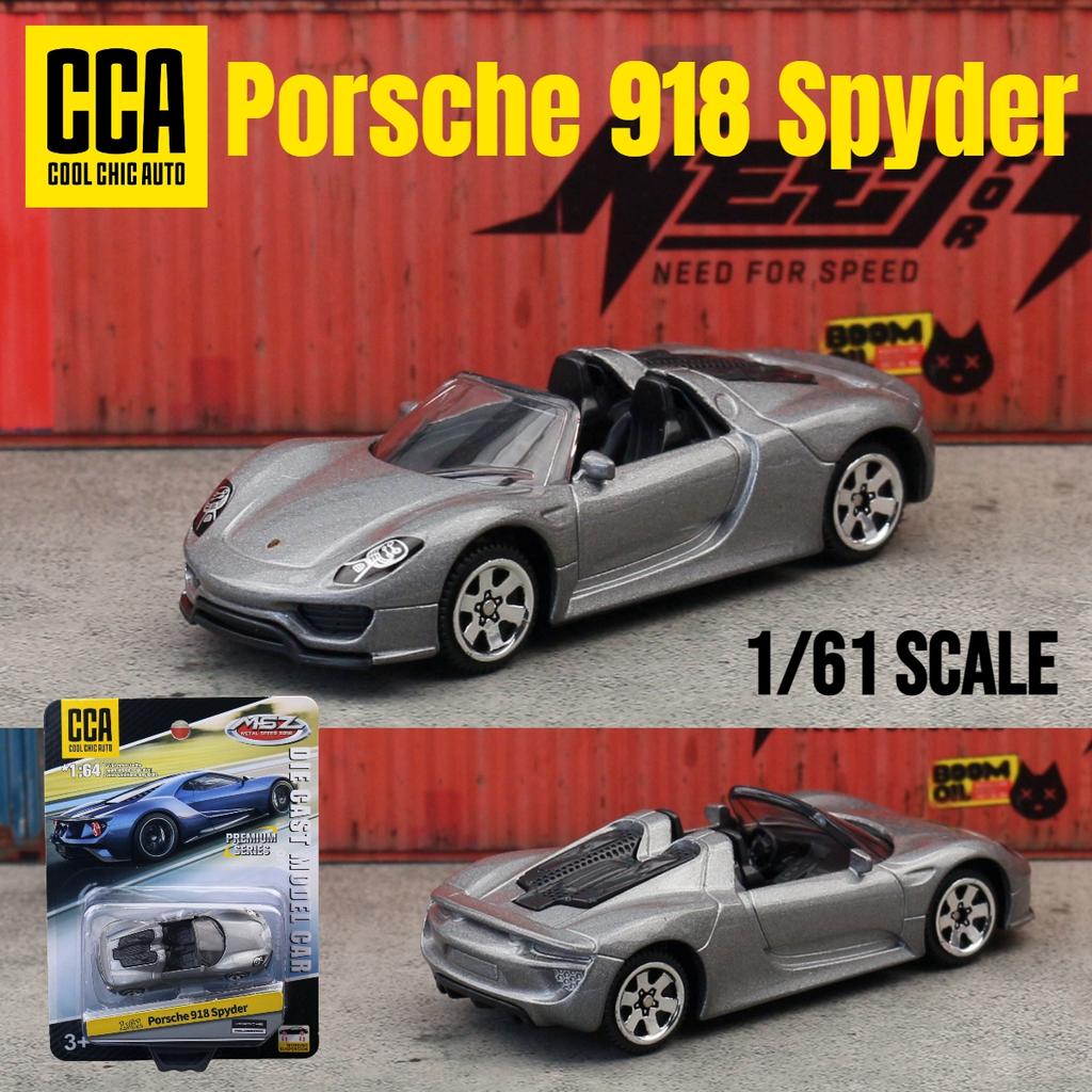 1/61 Porsche 918 Spyder Toy Car Model CCA MSZ 1:64 Diecast Miniature Free Wheels Collection Suitable for Hot Wheels Gift Kid