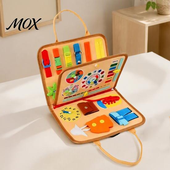 Toddler Educational Gifts for Birthday Felt Learning Board Toddlers, Multi-module Montessori Toys, Activity Portable Fine Motor Skills Development