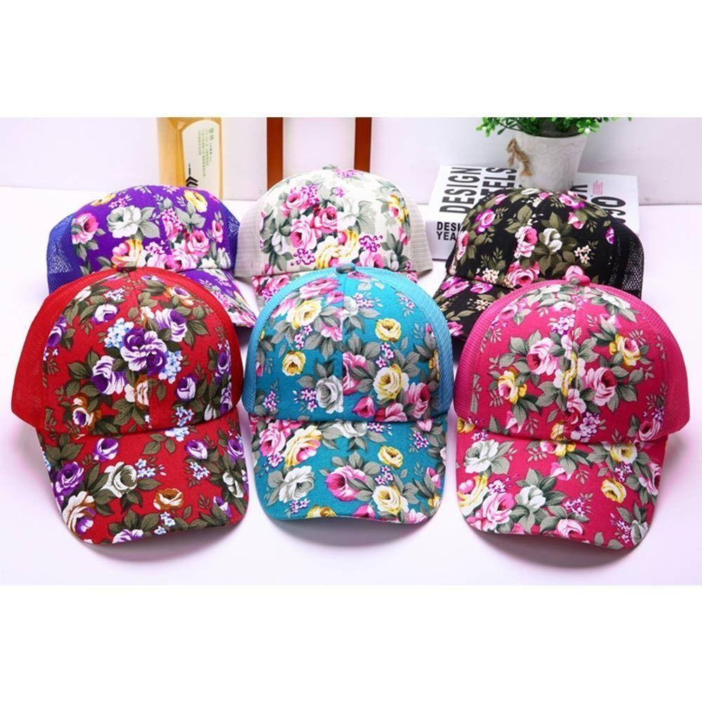 Flower Printed Fishing Cap Mesh Hip Hop Sun Hat New Baseball Cap Summer Autumn Outdoor