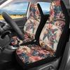 Чехлы на сиденья автомобиля Bulopur Black Boho Цветочные, Только для передних сидений, для женщин и мужчин, с карманом-органайзером, для автомобилей, внедорожников, грузовиков, седанов