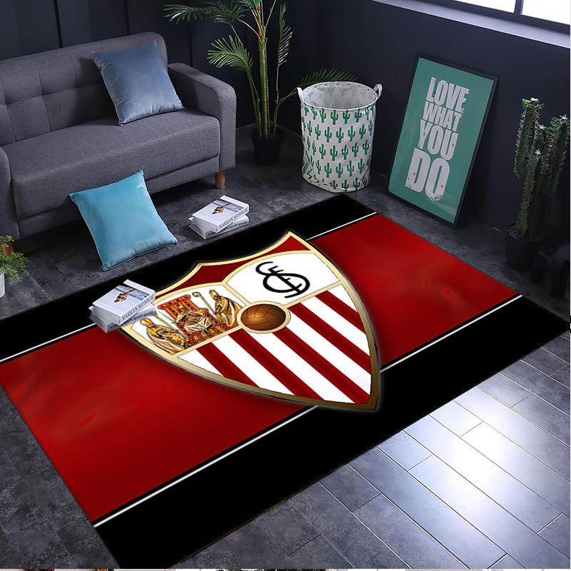 1PC rug Football Sevilla Artwork Carpet, Chair Rug,Area Rug for Office Bedroom living rooms bedroom, Doormat decor Christmas fan gifts