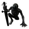 Durable Hard Material Figurine 3D Printed Skeleton with Swords Creative Desktop Ornament Immortal Style Collectibles Swords Statue for Home