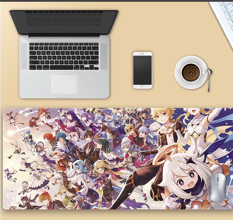 Очень большой коврик для мыши Genshin Impact Венти - Утолщенный аниме коврик для клавиатуры