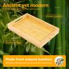 Бамбуковый сервировочный поднос с ручками Современные сервировочные подносы Блюдо Поднос из цельного бамбука Прямоугольный Декоративный поднос Эргономичный бамбуковый поднос для завтрака