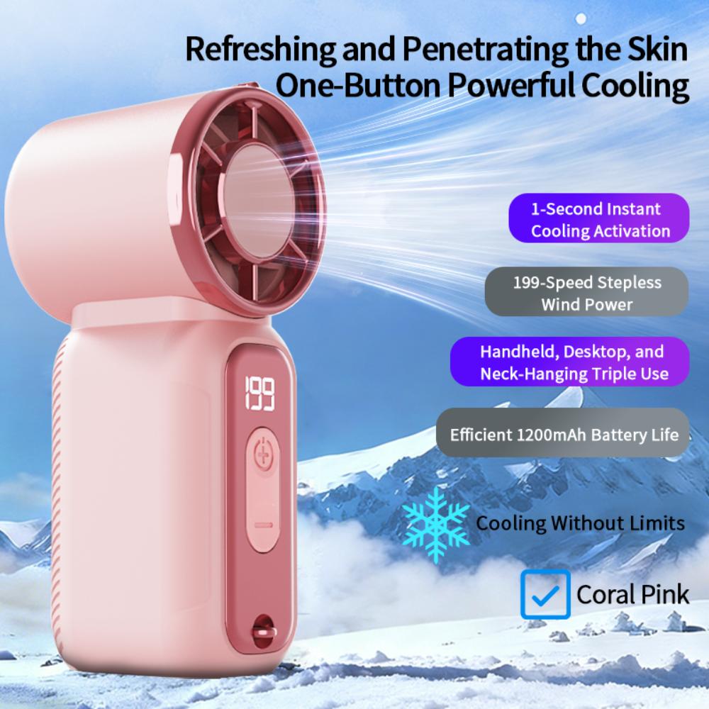 Powerful Wind Super Mini Handheld Fan USB Rechargeable Turbo Fan New Handheld Turbo Fan Summer