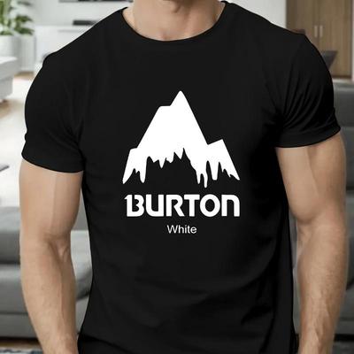 Дышащая футболка с принтом логотипа Burton Mountain, прохладная, удобная в носке, повседневная