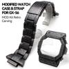 Retro Metal Watch Band with Watch Case for Casio and and Bracelet 316 Stainless Steel Watch Bezel MOD Kit G-SHOCK GX56, GX-56BB, GWX56, GWX-56BB,