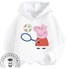 Daily Casual Hooded Top Cute Cartoon Print Winter Trendy Youth Wear Peppa Pig Boys Girls 3 14