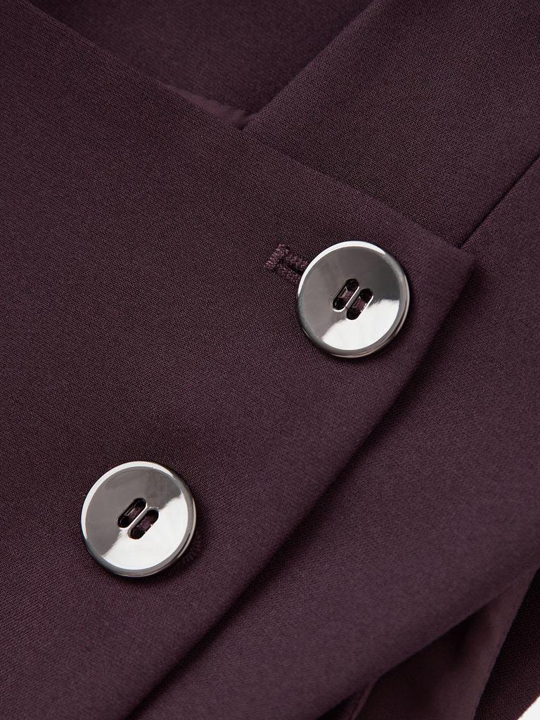 Высококачественный комплект из двух предметов в западном стиле: длинный жилет приталенного силуэта и брюки микроклеш.