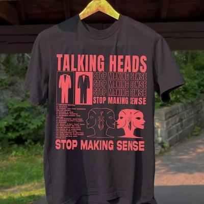 Talking Heads Stop Making Sense, Футболка унисекс с принтом группы Talking Heads, Черная, Размеры S-5XL