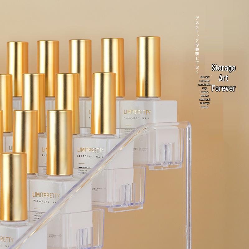 Многослойная прозрачная коробка для демонстрации и хранения лаков для ногтей, для нейл-арта, губных помад, теней для век и инструментов для УФ-геля.