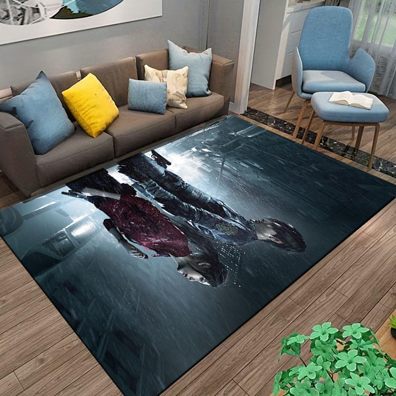 Stylish and Dramatic Urban Scene Rug for Home Decor Suitable for use as an anti-slip game mat for living room and bedroom sofas