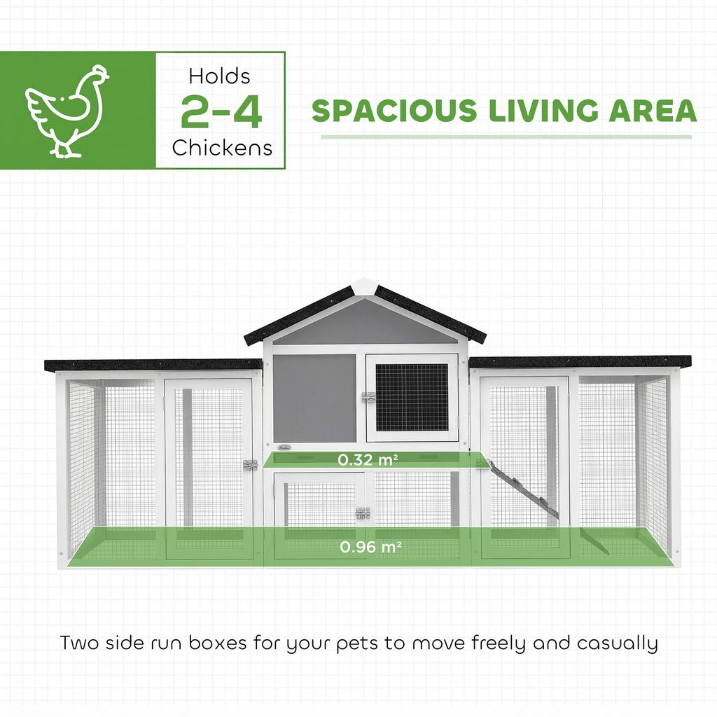 Large Chicken Coop Wooden Outdoor Chicken Cage Poultry Hen House With Nesting Box