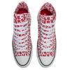 Converse Chuck Taylor All Star Полностью Принтованные ЛОГОТИП Повседневные Высокие Кеды из Канваса Унисекс Стиль Белые и Красные