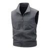 Spring Autumn Men Stand Collar Casual Vest Thin Breathable Quick Dry Sleeveless Multi Pocket Outdoor Photography Waistcoat