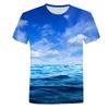 Summer Seaside Scenery Graphic T Shirts Fashion Men's T-shirts With Casual Beach Style 3D Print Nature Landscape Pattern T-shirt
