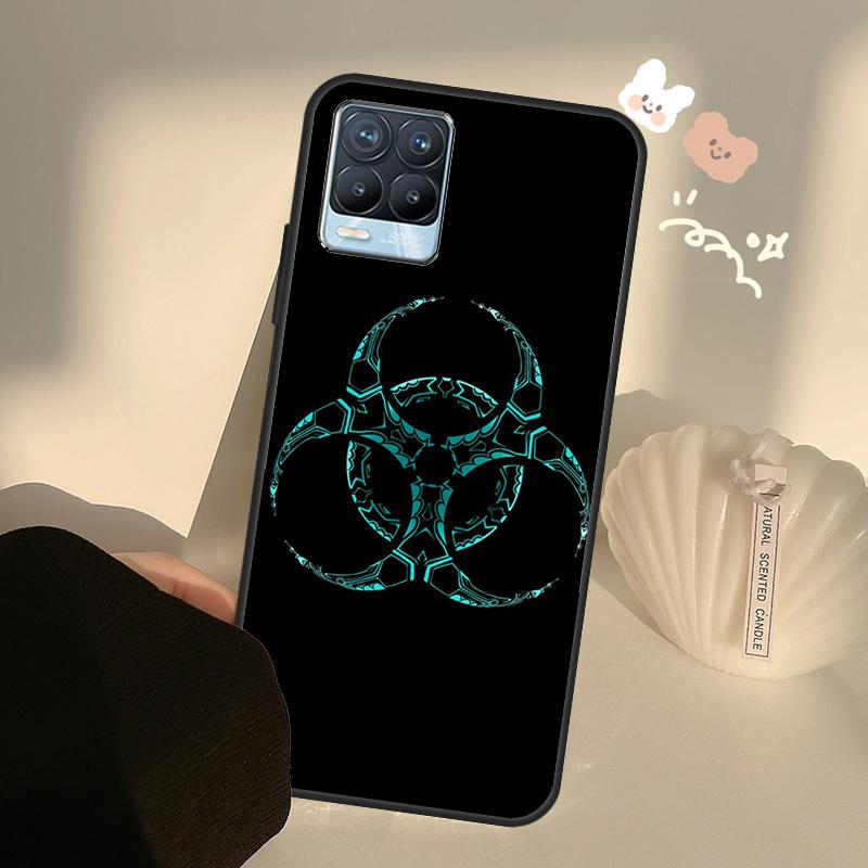 Чехол с символом биоопасности для Realme C71 C63 C61 C55 C51 C53 C25 C65 C67 C75 11 12 13 14 15 Pro Plus GT6 GT7 Pro