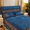 Vintage Lace Velvet Headboard Covers for Bed with Pocket Queen Double King Quilted Solid Color Soft Dustproof Cover European
