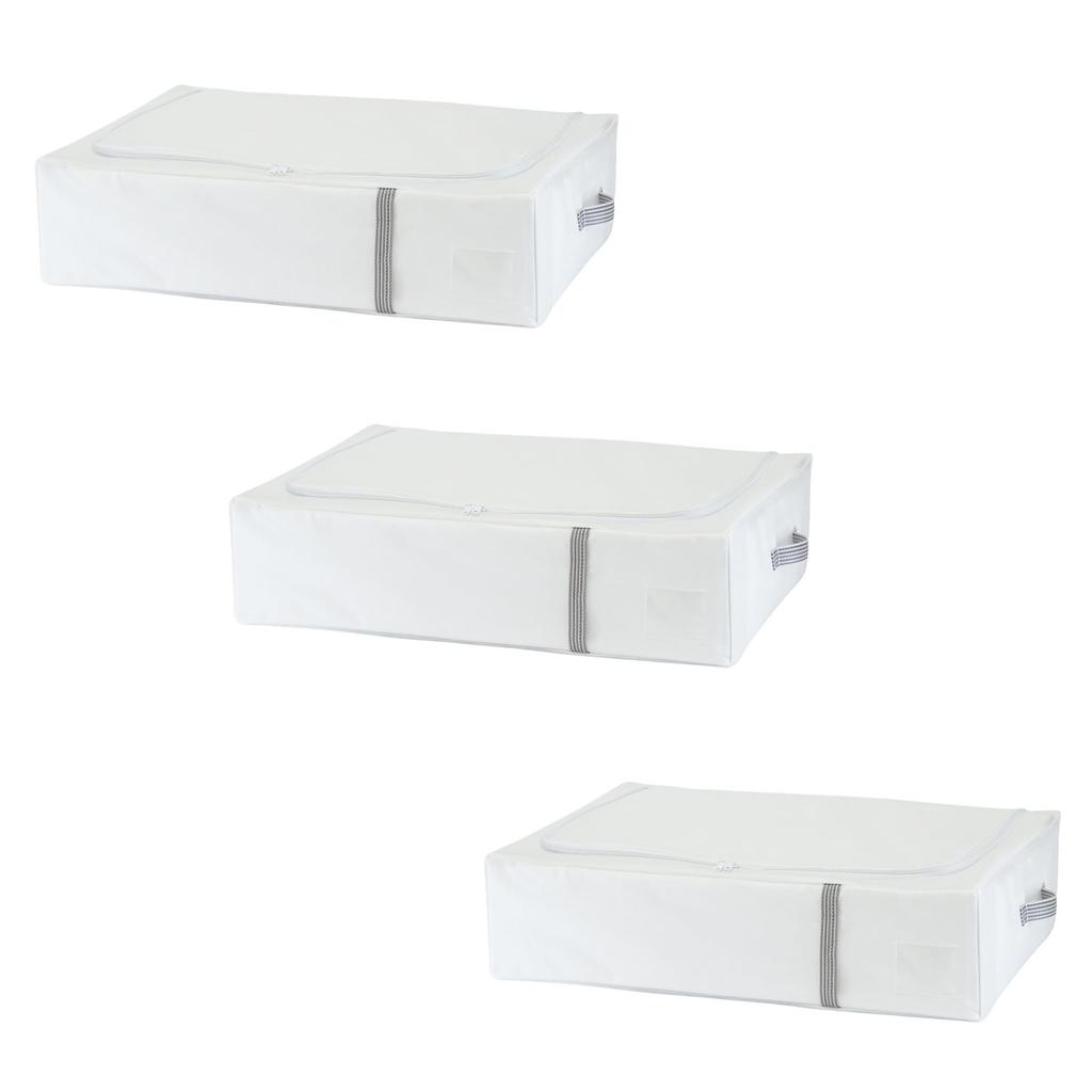 Towa Sangyo MSC Duvet Storage for Fits in 70 x 50 x 18 Set of 3 Bag, Duvets, Closets, White, Approx. cm,