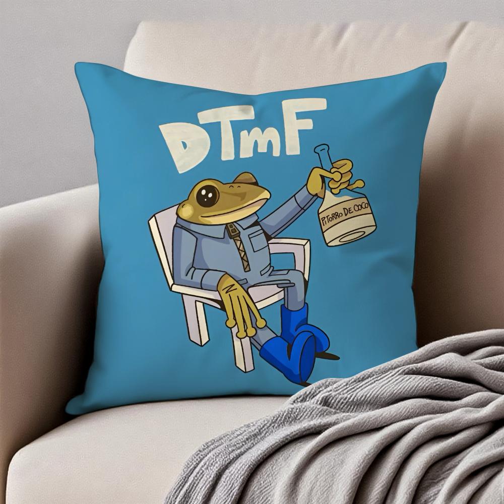 Bold Latin Singer BBad Bunny Cushion Cover Pillowcase Antidustmite Invisible Zipper Short Plush Sofa Cushion
