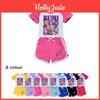 Pop 4836 Girls Kids Rumi Zoey Mira Print Tshirt Shorts Sport Tracksuit Clothes Set