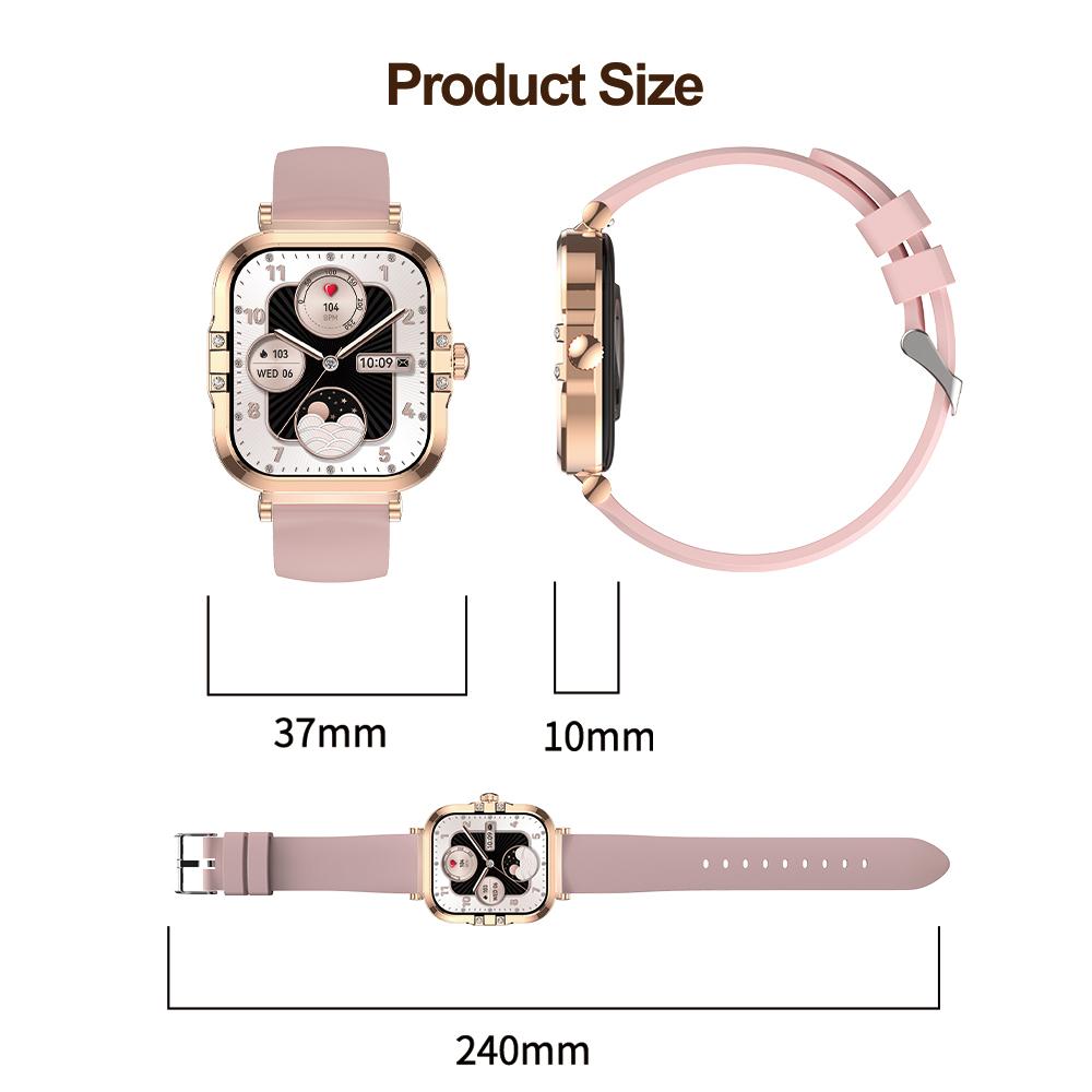 SACOSDING 2025 женские умные часы Bluetooth Call 1,75-дюймовый сенсорный экран умные часы для женщин мониторинг здоровья IP68 водонепроницаемый фитнес