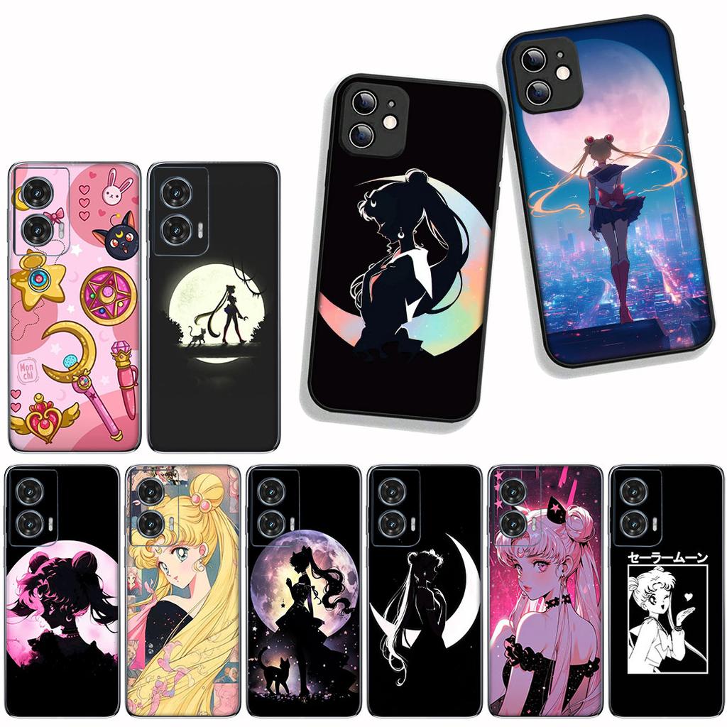 Чехол-бампер Cover для Apple iPhone 15 14 16 Plus XS 13 11 12 Pro Max XR X 16E ProMax Чехол для телефона Кот Моряки Красивая Девушка Луна