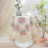 NEW Mesh Rose Flower Embroidery Table Cloth Cover Wedding Party Tablecloth Kitchen Christmas Table Decoration and Accessories
