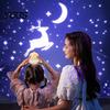 Регулируемая ночная лампа для детской, Звездный проектор для сна, Вращающаяся лампа с музыкальной шкатулкой и узором с фантастическими животными