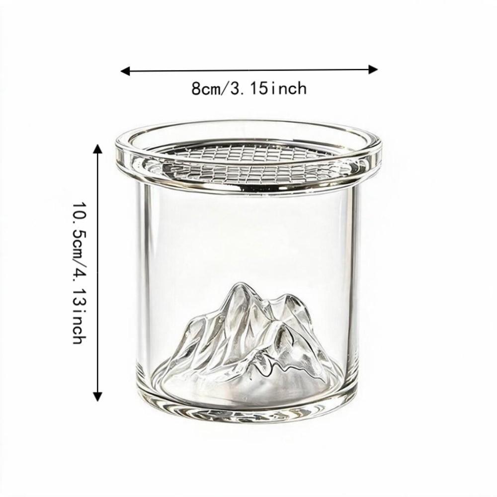 Metal Incense Plate Backflow Incense Burner Vintage Censer Glass Mountain Incense Burner Spa