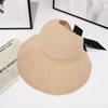 UV Protection Wide Brim Hat Ponytail Scallop Cap New Crochet Hat  Women