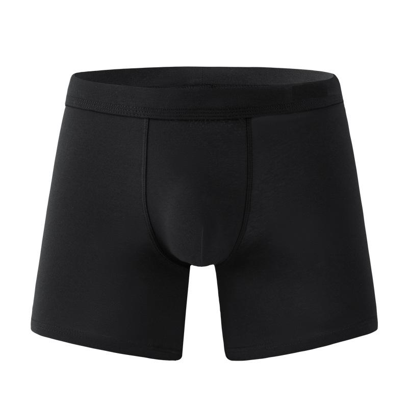 Мужское удлиненное термобелье плюс размер, мужские шорты с плоским углом из чистого хлопка, дышащие, для бега, длинные, быстросохнущие